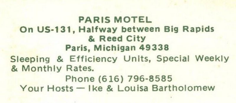 Paris Motel - Vintage Postcard